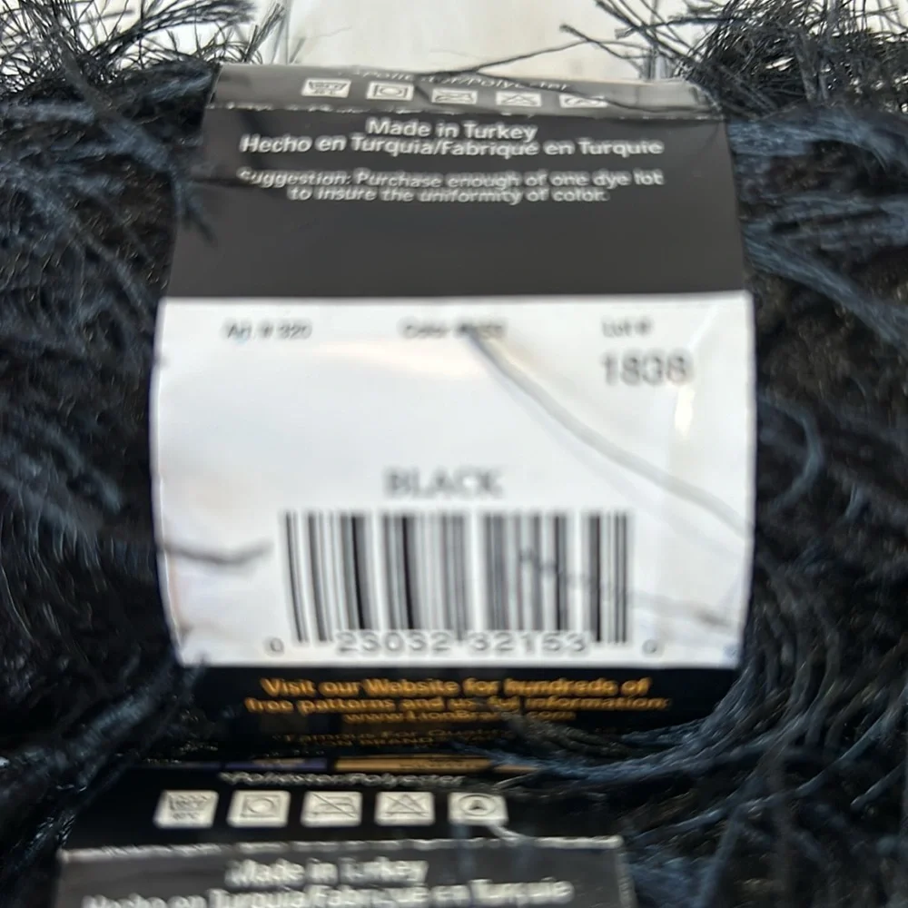 New Lion Brand Fun Fur Eyelash Yarn 2 Skeins